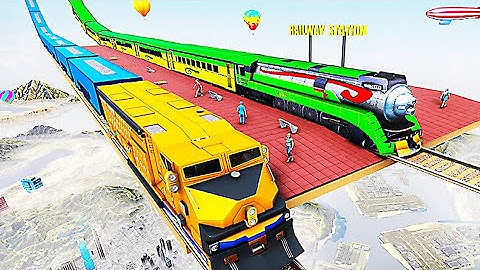Mega Ramp Train Stunt Games: Free Train Games 2021 - Endless Mode
