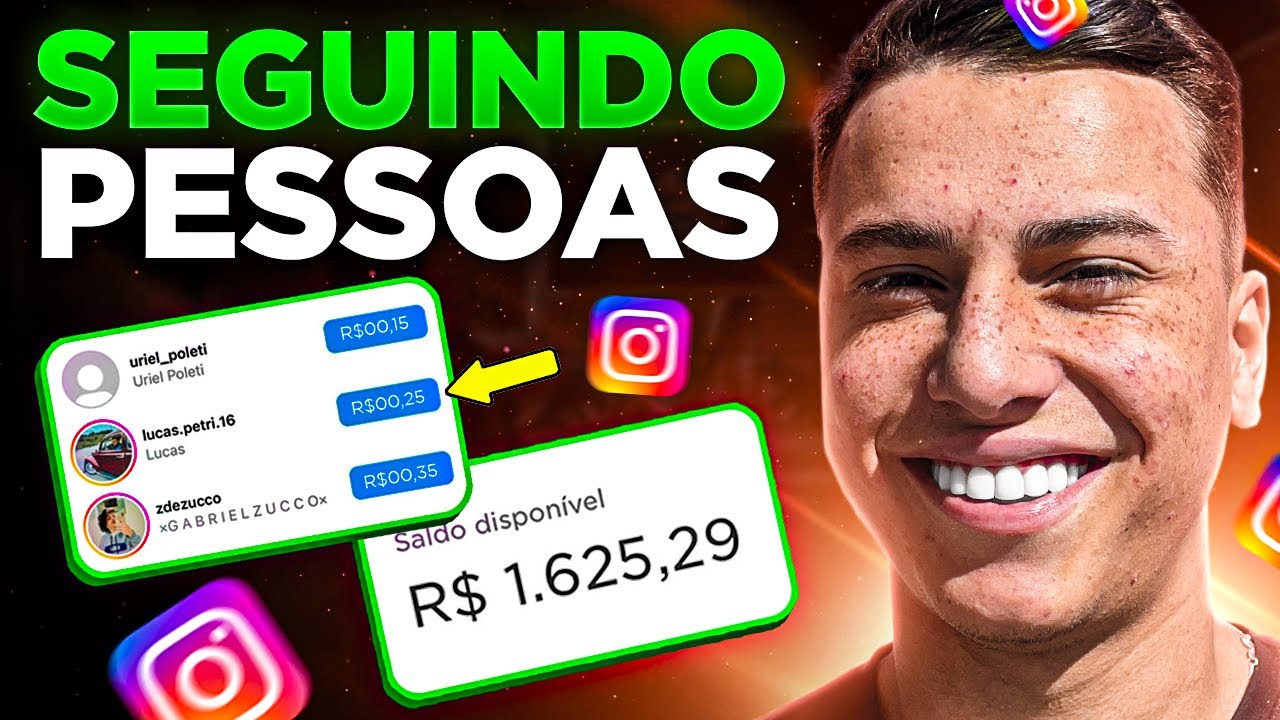 COMO GANHAR DINHEIRO SEGUINDO PESSOAS NO INSTAGRAM *revelei de graça*