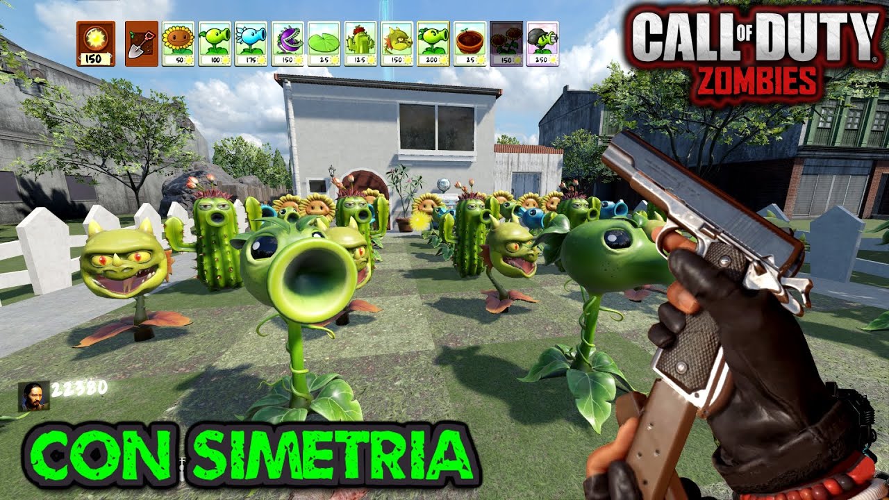 PLANTAS VS ZOMBIES CON SIMETRÍA CUSTOM ZOMBIES ÉPICO CON FINAL