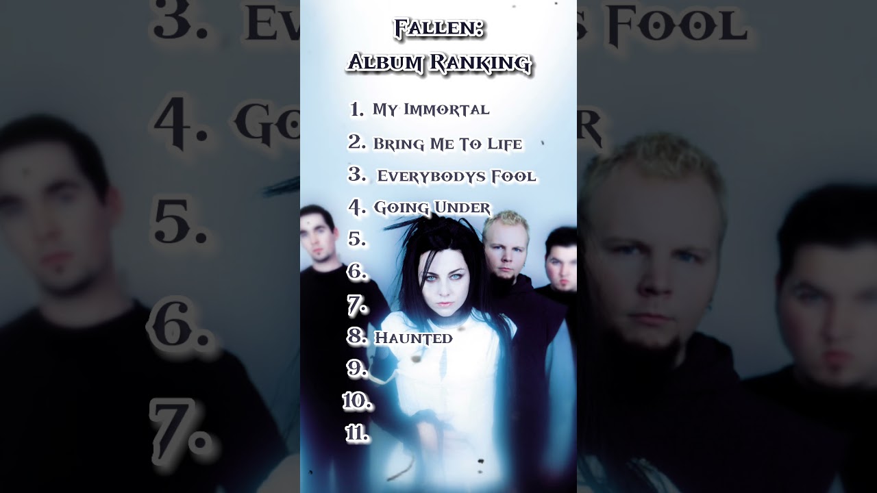 ⁣My Fallen Album Ranking #edit #tiktok #music #evanescence #amylee #albumranking #capcut