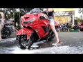 Sexy dancer lady wash kawasaki fun rally  N250RC