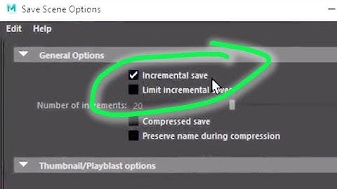 Maya: Incremental Saving