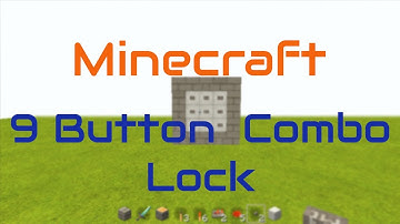 Minecraft | 9 Button combination panel | Tutorial