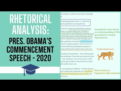 Rhetorical Analysis of President Obama&rsquo;s 2020 Commencement Speech | Annotate With Me