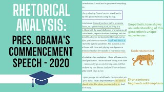 Rhetorical Analysis of President Obama's 2020 Commencement Speech | Annotate With Me