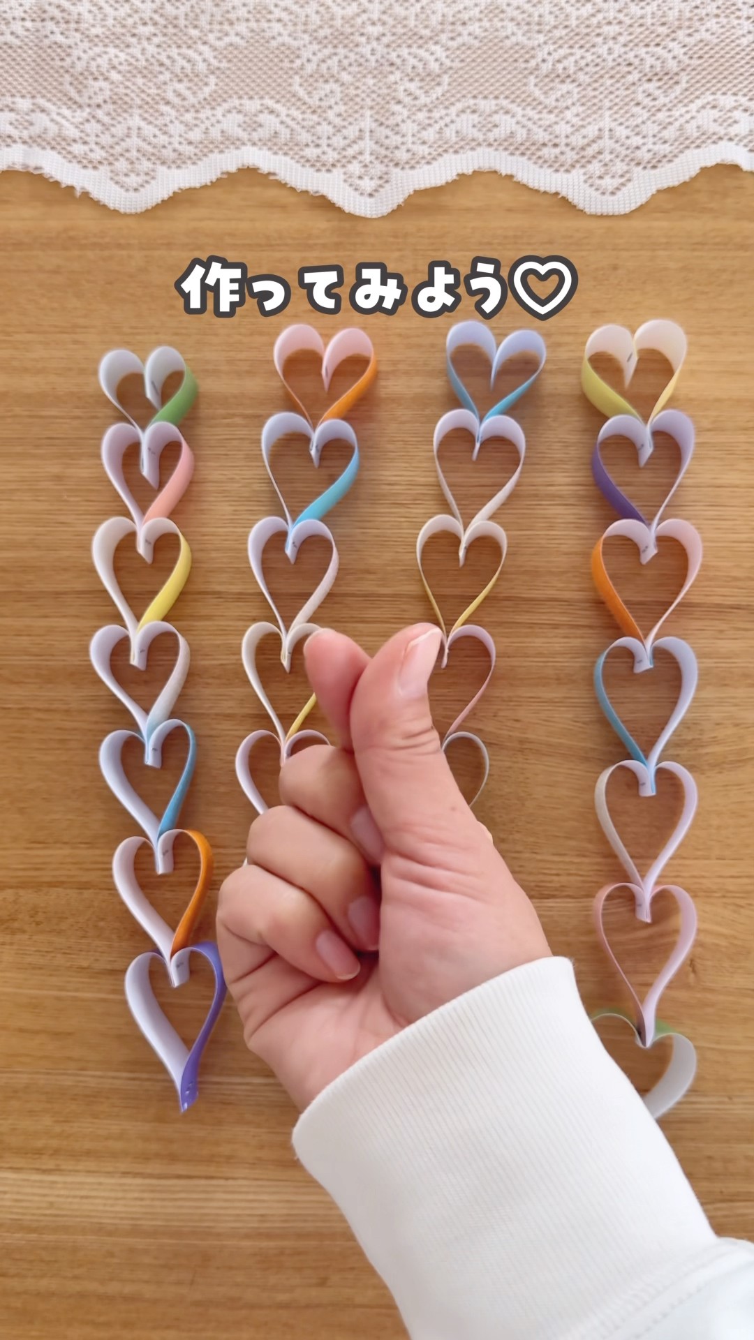 Heart Chain for Tanabata Decorations🎋❤️】 #IndoorPlay #Crafts