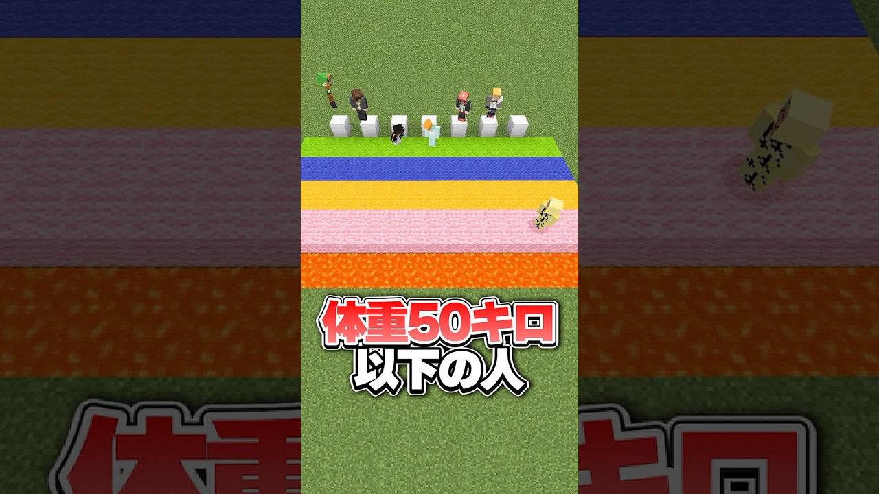 体重50キロ以下の人？「しろくるコラボ」【〇〇な人暴露リレー】#マイクラ #shorts