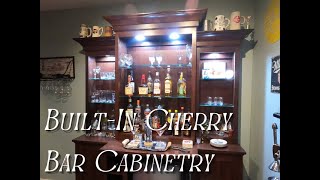 Built-In Cherry Bar Cabinetry