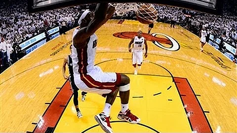 LeBron James' BIG block, assist & dunk in Game 2!