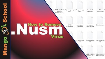 Nusm ransomware file [.Nusm] virus Removal and decrypt guide