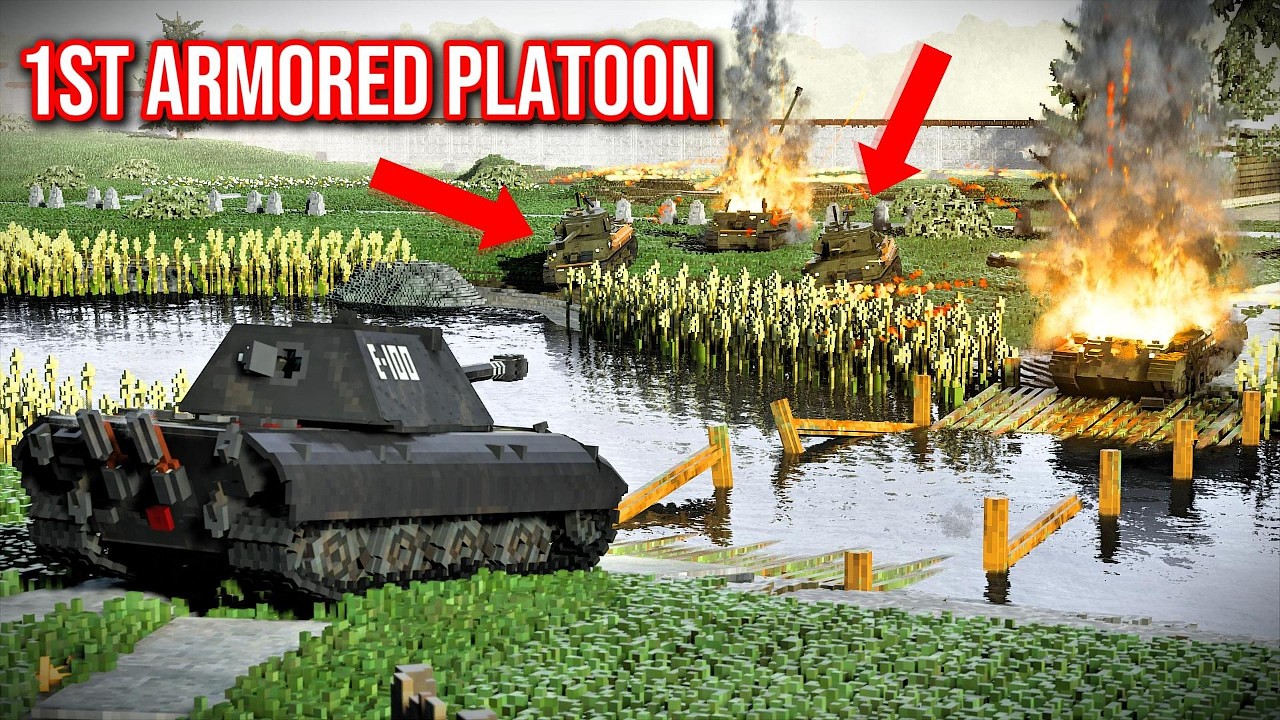 ⚔️ РЕАЛИСТИЧНОЕ танковое сражение Второй мировой войны – 1-й бронетанковый взвод против бригады «...
