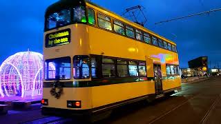 Blackpool Heritage Tram Tours Xmas 707 Western Train 733734 North Pier 18112022