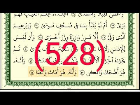 سورة النجم والقمر رقم الصفحة  مجود بصوت القارئ الشيخ أيمن سويد حفظه الله