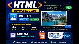 Learn HTML in Hindi #4 | IMG Tag, Absolute & Relative Path, Formatting Tags & Forms