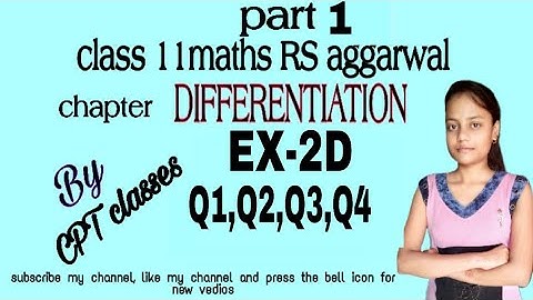 Class 11 maths RS aggarwal chapter Differentiation EX-2D part 1