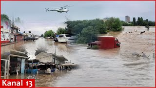 SON DƏQİQƏ- Marneulidə Kür çayı daşıb, hadisə yerinə helikopter cəlb olunub