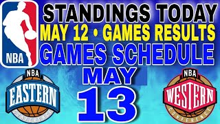 nba playoffs standings today may 12, 2024 | games results | games schedule may 13, 2024