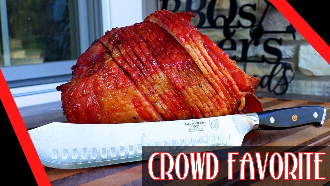 Irresistible Spiral Ham with BBQ Whiskey Glaze on a Pellet Smoker YouTube