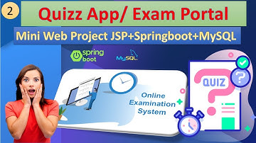 Quiz App | Exam Portal Using Springboot MySql JSP Html Bootstrap | Mini Project | #codewitharrays