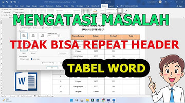 Cara mengatasi tidak bisa membuat repeat header rows