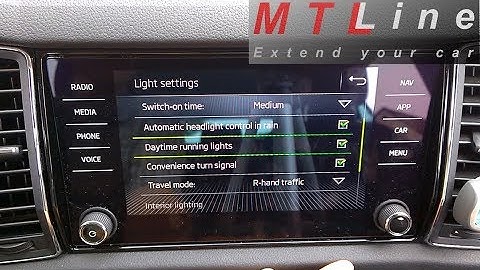 Skoda Kodiaq, MY2017 - activation of DRL menu option - vključitev menija za izklop dnevnih žarometov