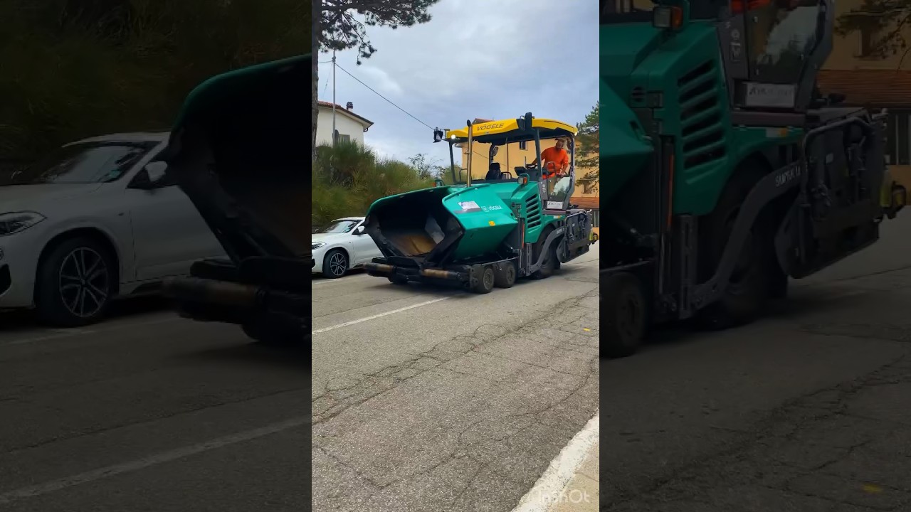 Modern road construction vehicles 