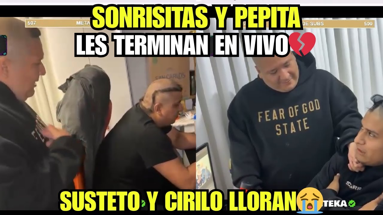 “SONRISITAS Y PEPITA 💔 LES TERMINAN EN VIVO 😭 SUSTENTO Y CIRILO NO AGUANTAN Y LLORAN 😢”