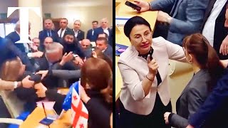 Fight breaks out in Georgia parliament amid 'foreign agents' bill