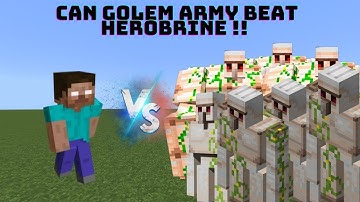 HEROBRINE VS GOLEM ARMY || EPIC MINECRAFT BATTLE