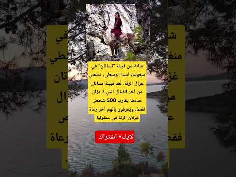 شابة تمتطي غزال الرنة آخر رعاة من قبيلة تكاد تنقرض في منغوليا