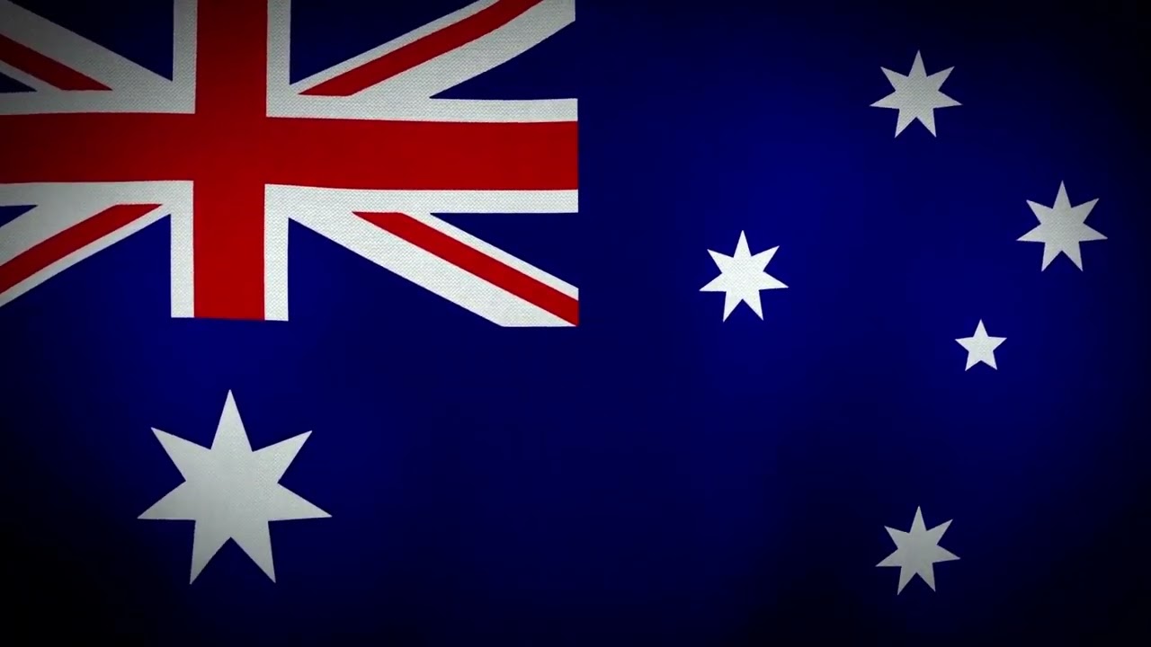 [10 Hours] Australian Flag Waving - Video & Audio - Waving Flags