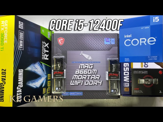 intel Core i5 12400F msi MAG B660M MORTAR WIFI DDR4 ZOTAC