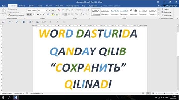 QANDAY QILIB СОХРАНИТЬ QILISH //  КАК СОХРАНИТЬ // WORDDA FAYLNI QANDAY QILIB SAQLASH MUMKIN