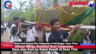 Ribuan Warga Antusias Ikuti Selamatan Desa atau Kara’an Rokat Bumih di Desa Tiris