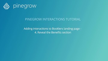 4. Reveal the Benefits section - Adding Pinegrow Interactions to Booklers landing page