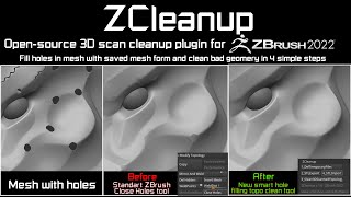 ZCleanup - 3D scan cleanup plugin for ZBrush 2021, 2022 and 2023 screenshot 3