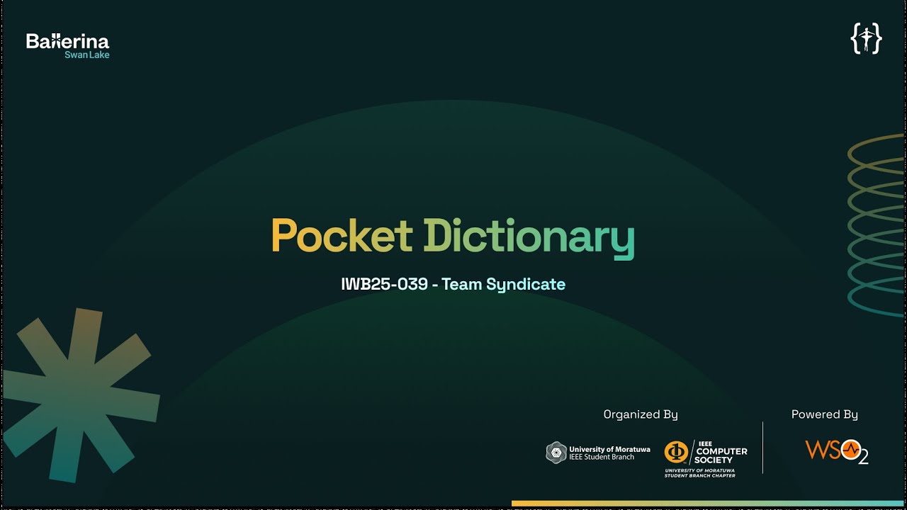 [Team Syndicate][Pocket Dictionary] - YouTube