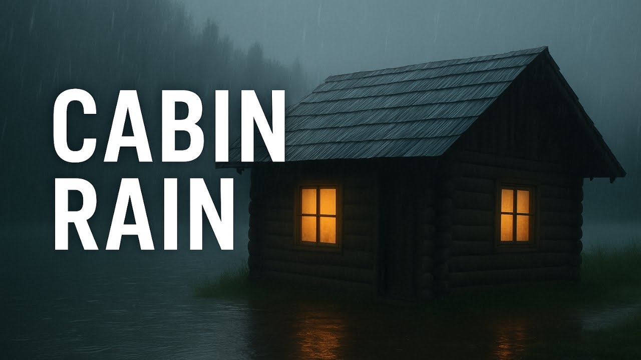 Rainy Cabin by the Lake — Quiet Night Storm Ambience (3 Hours)