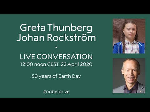 Greta Thunberg in conversation with Johan Rockström. Live stream from the Nobel Prize Museum