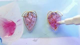 How to Make Strawberry Earrings with Metal Parts | DIY Jewelry Tutorial🍓✨