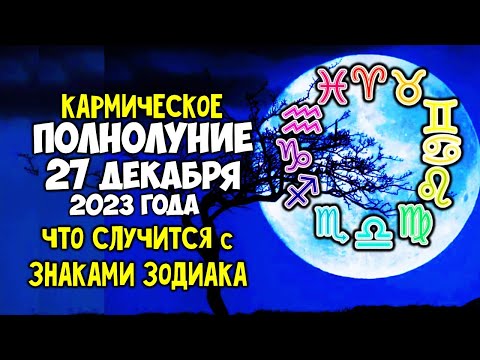 Кармическое Полнолуние 27 декабря 2023 года Что случится в жизни каждого Знака Зодиака