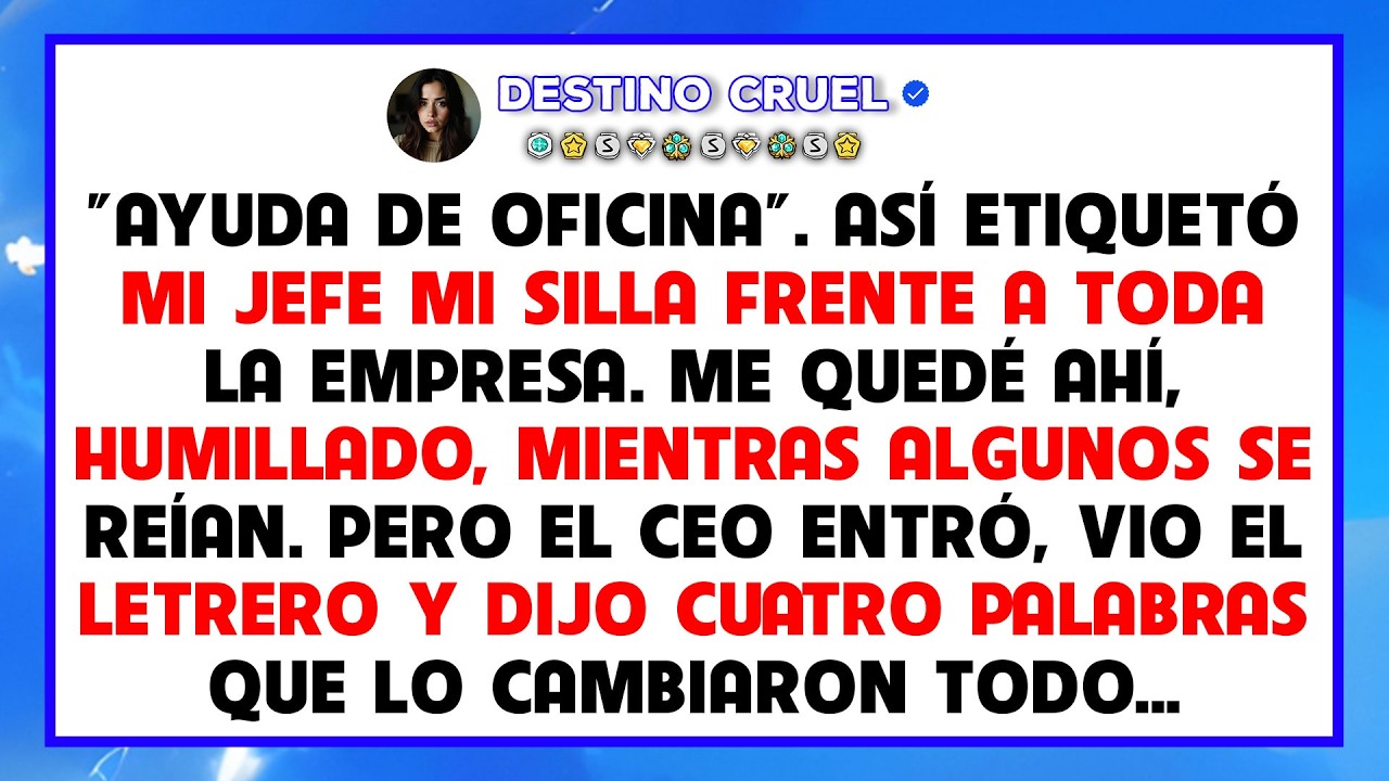 Mi jefe llamó a mi silla 