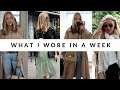 WHAT I WORE IN A WEEK | LONDON, WEEKEND AWAY AND WET WEATHER! | LYDIA TOMLINSON