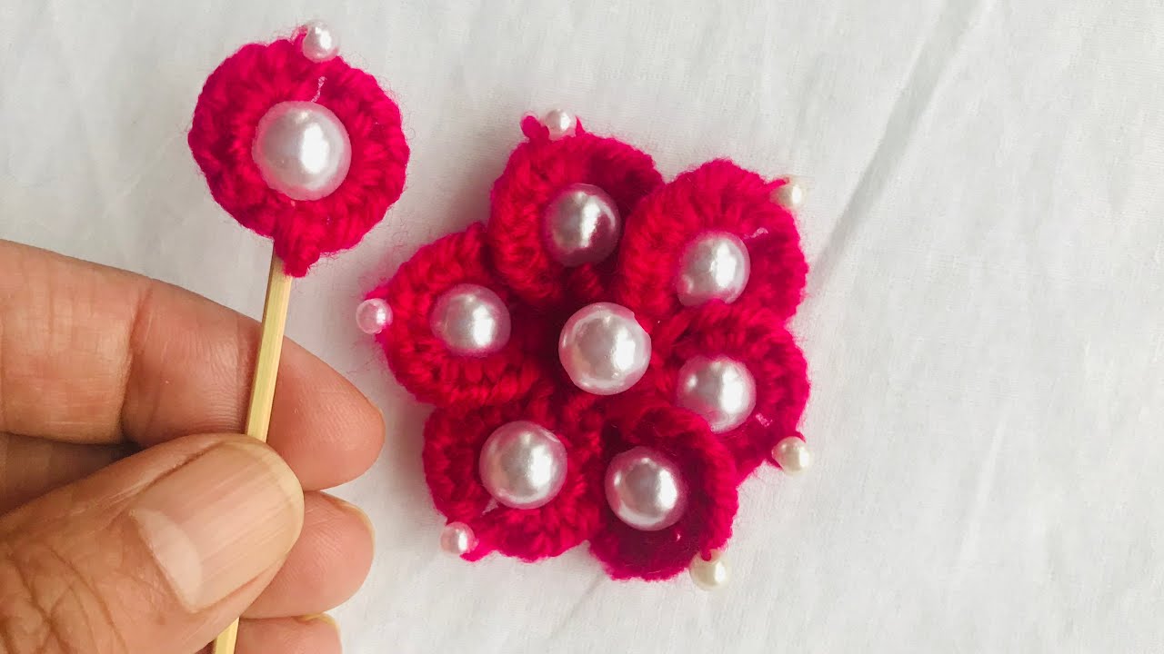 Hand Embroidery: Craft Idea - Easy Woolen Flower making Idea - Hand ...