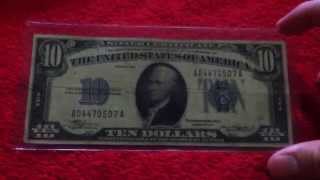 1934 Ten dollar bill blue seal (USA)