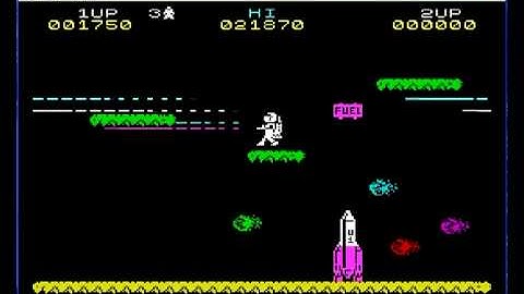Jetpac (1983) on Sinclair Spectrum Emulator