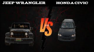 Wrangler vs Civic speed test