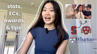 Stats, ECs, & Awards that got me into Harvard, Stanford, UPenn Wharton + more! (SAT, GPA, classes)