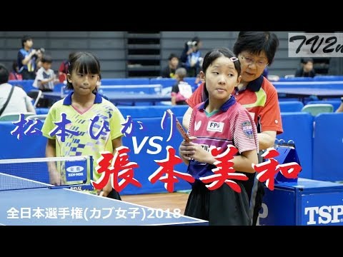 Miwa Harimoto 張本美和 vs 松本ひかり | カブ女子 決勝トーナメント | 全日本選手権2018