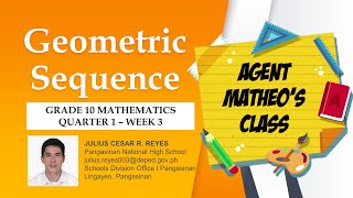Math10Q1W3 (1 of 2) - Geometric Sequence